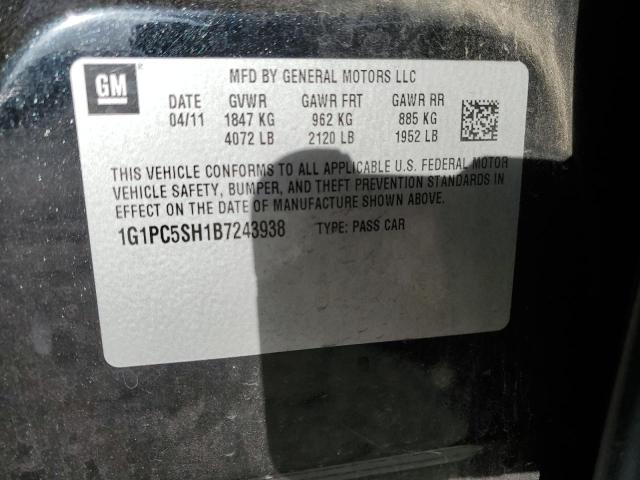 1G1PC5SH1B7243938 - 2011 CHEVROLET CRUZE LS BLACK photo 13