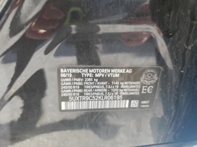 5UXTR9C52KLR06195 - 2019 BMW X3 XDRIVE30I GRAY photo 14