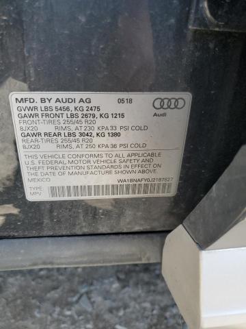 WA1BNAFY0J2187527 - 2018 AUDI Q5 PREMIUM PLUS GRAY photo 12