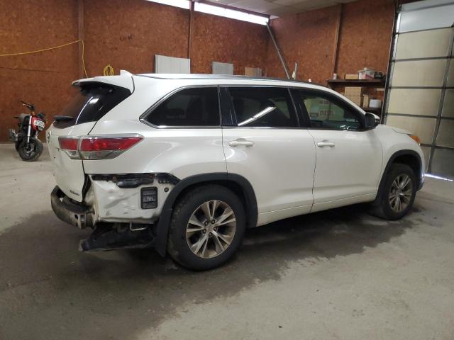 5TDJKRFH4ES016920 - 2014 TOYOTA HIGHLANDER XLE თეთრი ფოტო 3