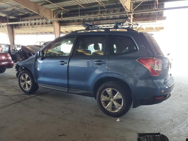 JF2SJADC2FH486466 - 2015 SUBARU FORESTER 2.5I PREMIUM BLUE photo 2