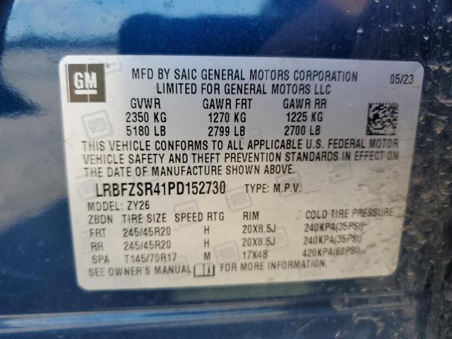 LRBFZSR41PD152730 - 2023 BUICK ENVISION AVENIR Mavi fotoğraf 14