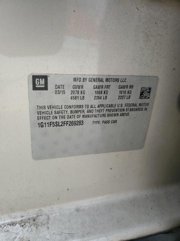 1G11F5SL2FF269283 - 2015 CHEVROLET MALIBU LTZ 棕色 照片 12