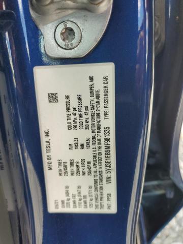 5YJ3E1EB5MF981335 - 2021 TESLA MODEL 3 Niebieski zdjęcie 12