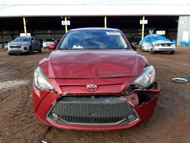 3MYDLBYV1KY522957 - 2019 TOYOTA YARIS L RED photo 5