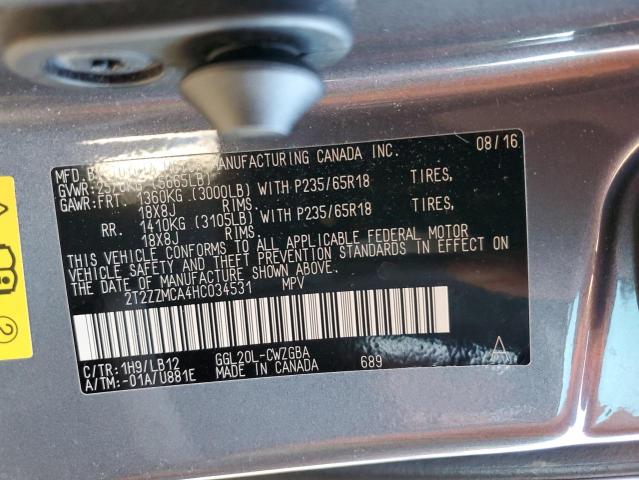 2T2ZZMCA4HC034531 - 2017 LEXUS RX 350 BASE 灰色 照片 14