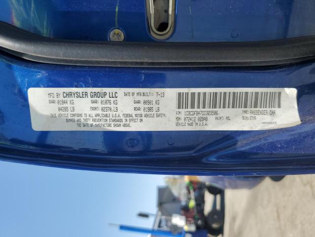 1C3CDFBA7DD323586 - 2013 DODGE DART SXT 蓝色 照片 12