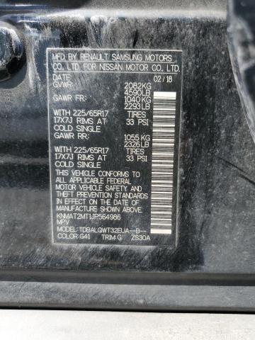 KNMAT2MT1JP564986 - 2018 NISSAN ROGUE S Schwarz Foto 13