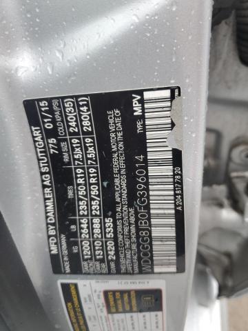 WDCGG8JB0FG396014 - 2015 MERCEDES-BENZ GLK 350 4MATIC SILVER photo 12