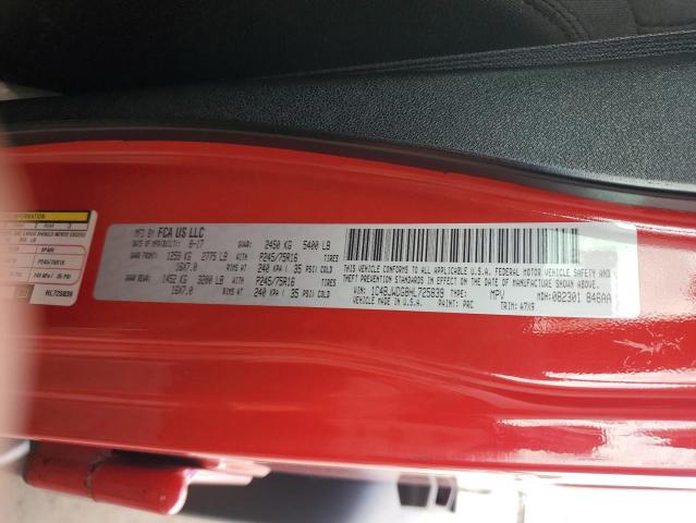 1C4BJWDG8HL725839 - 2017 JEEP WRANGLER UNLIMITED SPORT RED photo 13