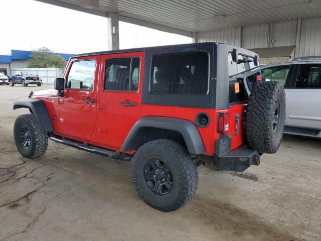 1C4BJWDG8HL725839 - 2017 JEEP WRANGLER UNLIMITED SPORT RED photo 2