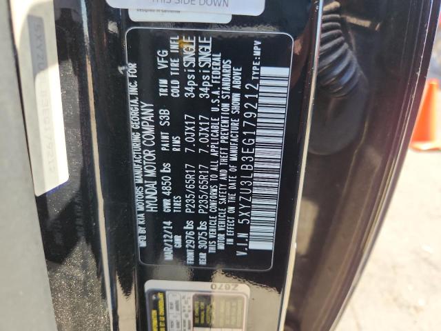 5XYZU3LB3EG179212 - 2014 HYUNDAI SANTA FE S BLACK photo 13