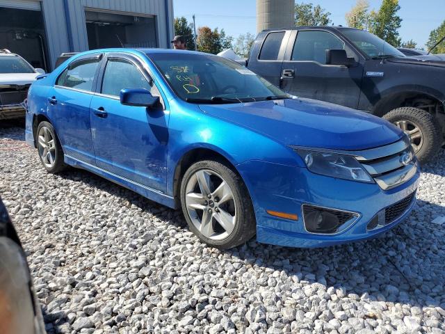 3FAHP0KC2BR133440 - 2011 FORD FUSION SPORT BLUE photo 4