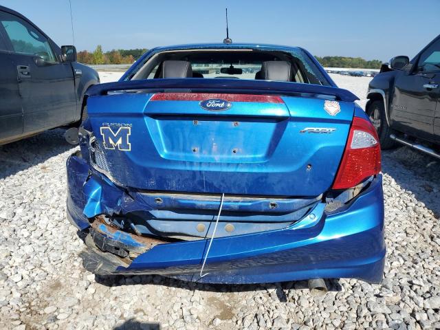 3FAHP0KC2BR133440 - 2011 FORD FUSION SPORT BLUE photo 6