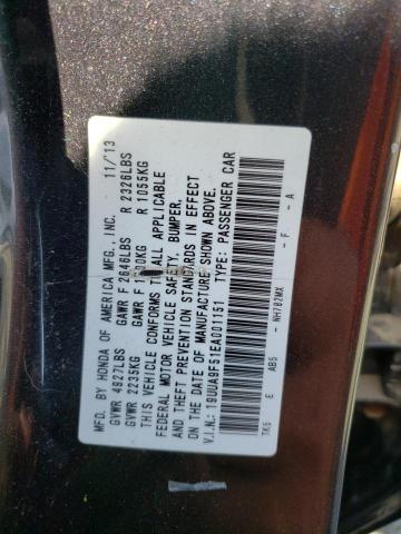 19UUA9F51EA001151 - 2014 ACURA TL TECH GRAY photo 12