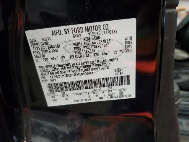 1FMCU9EG5BKB89663 - 2011 FORD ESCAPE LIMITED 黑色 照片 14