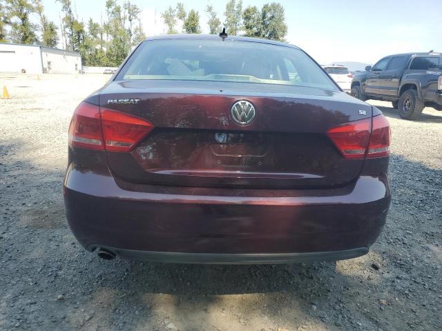1VWBP7A30CC086559 - 2012 VOLKSWAGEN PASSAT SE BURGUNDY photo 6