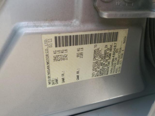1N4AL2AP9BN480487 - 2011 NISSAN ALTIMA BASE Күміс фото 12