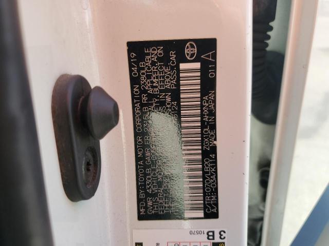 JTNKHMBX5K1045124 - 2019 TOYOTA C-HR XLE Blanc photo 14