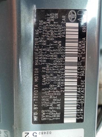 2T1BR32E97C756032 - 2007 TOYOTA COROLLA CE TURQUOISE photo 12