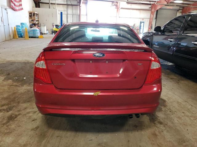 3FAHP0HA4CR287056 - 2012 FORD FUSION SE RED photo 6