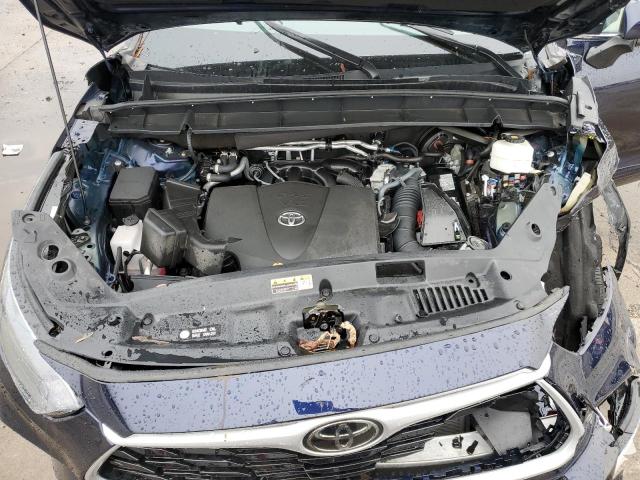 5TDGZRBH9MS553082 - 2021 TOYOTA HIGHLANDER XLE BLUE photo 12