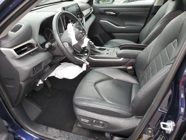 5TDGZRBH9MS553082 - 2021 TOYOTA HIGHLANDER XLE BLUE photo 7