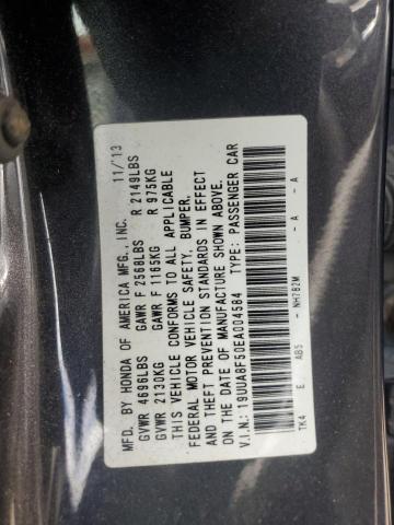 19UUA8F50EA004584 - 2014 ACURA TL TECH 黑色 照片 12