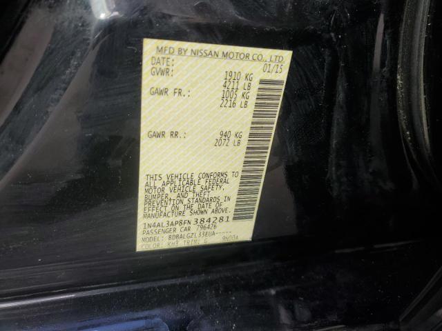 1N4AL3AP8FN384281 - 2015 NISSAN ALTIMA 2.5 BLACK photo 12