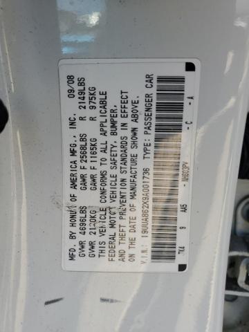 19UUA862X9A001736 - 2009 ACURA TL WHITE photo 12