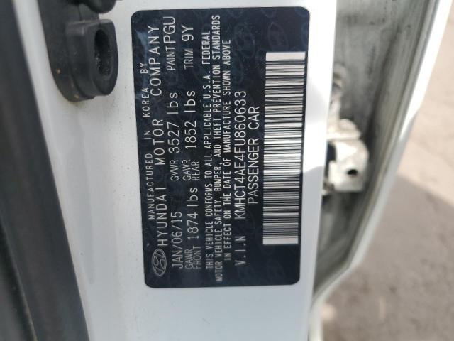 KMHCT4AE4FU860633 - 2015 HYUNDAI ACCENT GLS 白色 照片 12