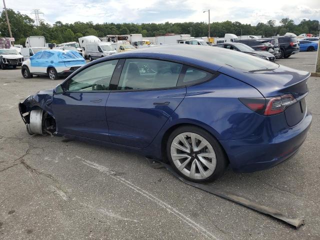 5YJ3E1EA5NF289908 - 2022 TESLA MODEL 3 蓝色 照片 2
