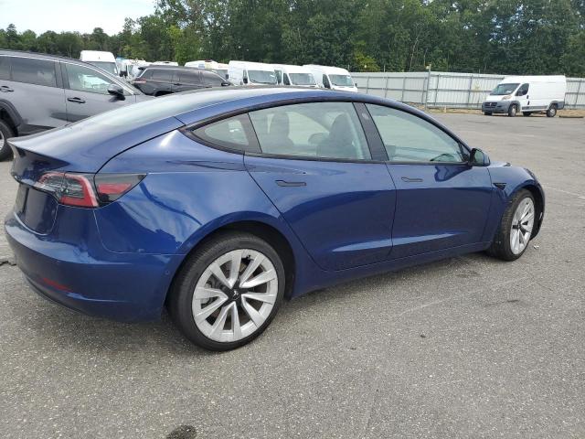 5YJ3E1EA5NF289908 - 2022 TESLA MODEL 3 蓝色 照片 3