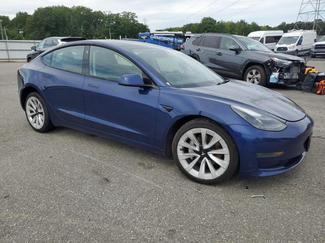 5YJ3E1EA5NF289908 - 2022 TESLA MODEL 3 蓝色 照片 4