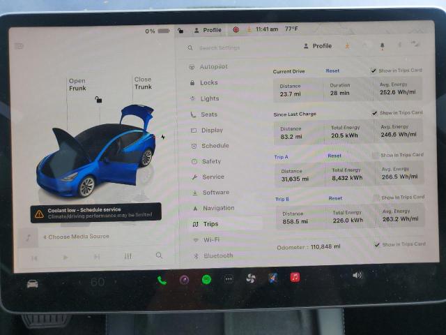 5YJ3E1EA5NF289908 - 2022 TESLA MODEL 3 蓝色 照片 9