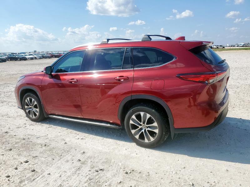 5TDGZRBH1MS100493 - 2021 TOYOTA HIGHLANDER XLE წითელი ფოტო 2