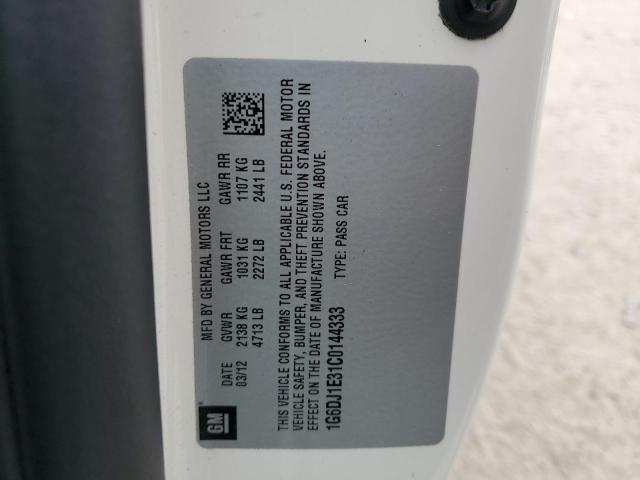 1G6DJ1E31C0144333 - 2012 CADILLAC CTS PERFORMANCE COLLECTION Белый фото 12