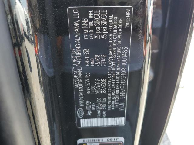 5NMP2DG10RH001483 - 2024 HYUNDAI SANTA FE SEL Negro foto 13