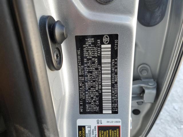 4T1BK1EB6GU223497 - 2016 TOYOTA AVALON XLE GRAY photo 12