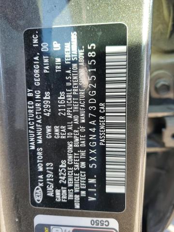 5XXGN4A73DG251585 - 2013 KIA OPTIMA EX 棕色 照片 12