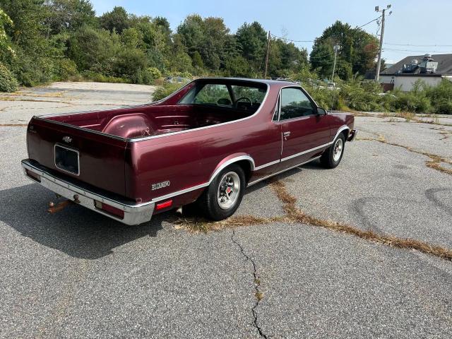 3GCCW80Z0GS907956 - 1986 CHEVROLET EL CAMINO BURGUNDY photo 4