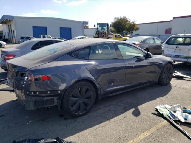 5YJSA1E56MF439677 - 2021 TESLA MODEL S GRAY photo 3