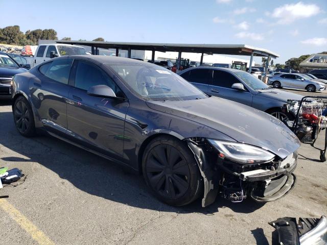 5YJSA1E56MF439677 - 2021 TESLA MODEL S GRAY photo 4