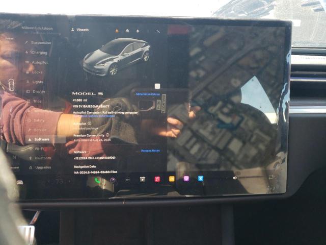 5YJSA1E56MF439677 - 2021 TESLA MODEL S GRAY photo 9