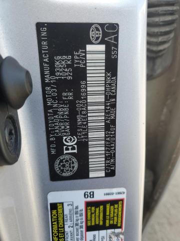 2T1LE4EE8AC016996 - 2010 TOYOTA COROLLA MA S SILVER photo 12