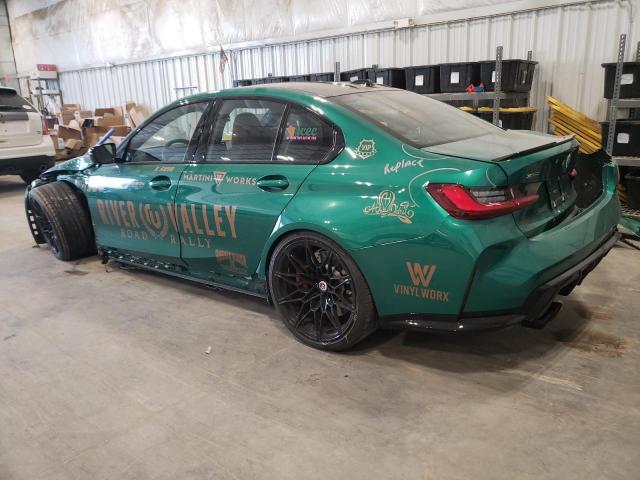 WBS43AY01PFP03285 - 2023 BMW M3 COMPETITION GREEN photo 2