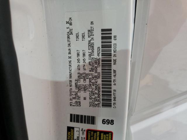 3TMLB5JN5RM050871 - 2024 TOYOTA TACOMA DOUBLE CAB Biały zdjęcie 12