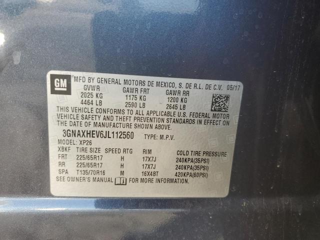 3GNAXHEV6JL112560 - 2018 CHEVROLET EQUINOX LS Mavi fotoğraf 13