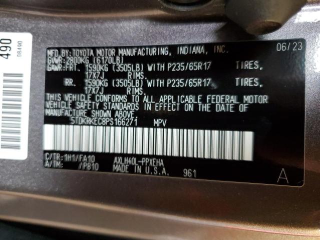 5TDKRKEC8PS166271 - 2023 TOYOTA SIENNA LE GRAY photo 13