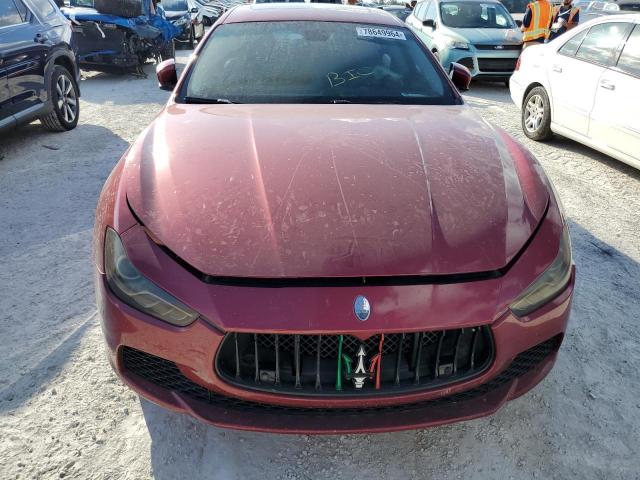 ZAM57RSA7G1171520 - 2016 MASERATI GHIBLI S RED photo 5